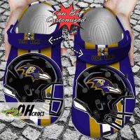Baltimore Ravens Crocs Team Helmets Clog Shoes Gift 2