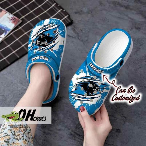 Carolina Panthers Crocs Football Ripped Claw Clog Shoes Gift