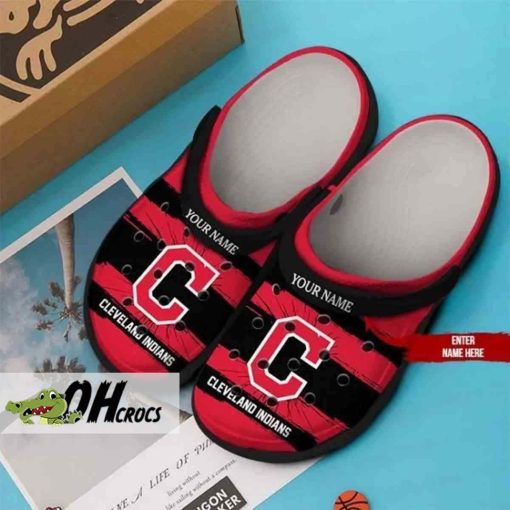 Cleveland Guardians Crocs Red Black Clog Shoes Gift