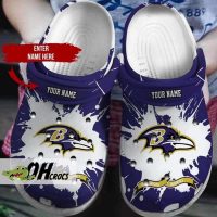 Custom Name Baltimore Ravens Crocs Clog Shoes Gifts 1
