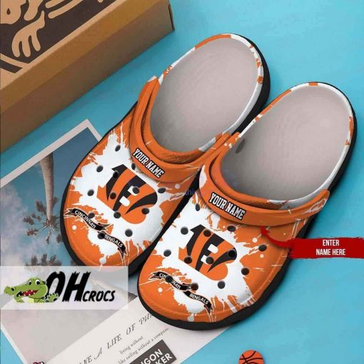 Custom Name Cincinnati Bengals Crocs Clog Shoes Gift