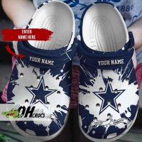 Custom Name Dallas Cowboys Crocs Clog Shoes Gift 2