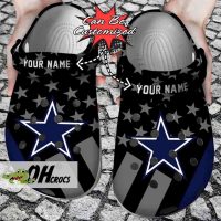 Custom Name Dallas Cowboys Crocs Star Flag Clog Shoes Gift