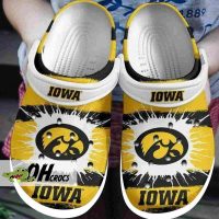 Custom Name Iowa Hawkeyes Crocs Crocband Clogs Shoes Gift 1
