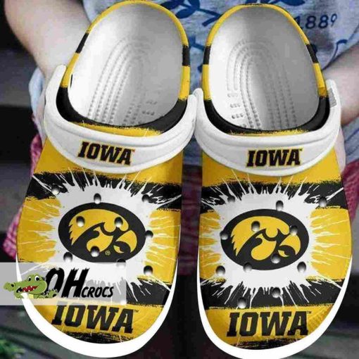 Custom Name Iowa Hawkeyes Crocs Crocband Clogs Shoes Gift