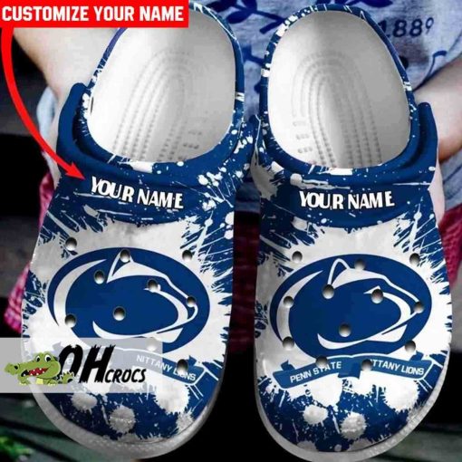Custom Name Penn State Nittany Lions Crocs Clog Shoes Gift