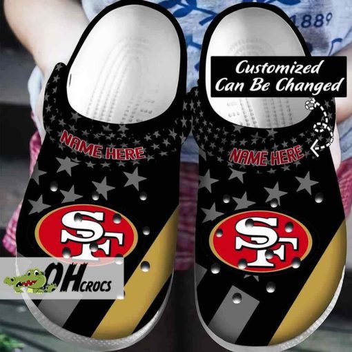 Custom Name San Francisco 49ers Crocs Clog Shoes Gift