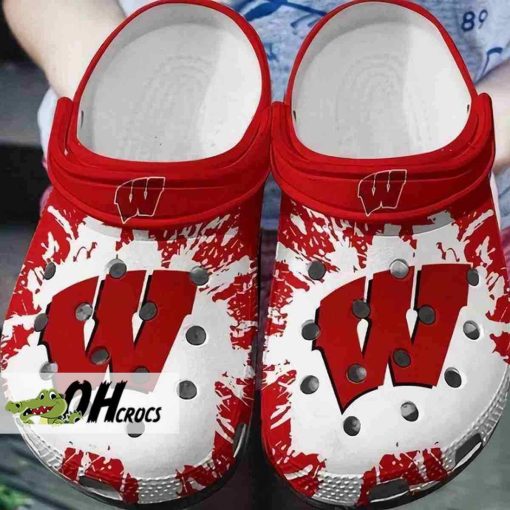 Custom Name Wisconsin Badgers Crocs Clog Shoes Gift