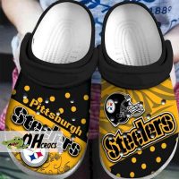 Customized Pittsburgh Steelers Crocs Polka Dots Colors Gift 1