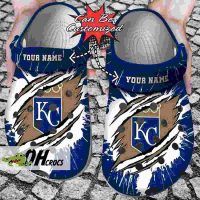 Kansas City Royals Crocs Ripped Claw Clog Shoes Gift 2