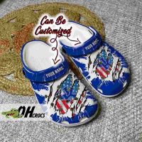 Kentucky Wildcats Crocs Ripped American Flag Clog Shoes Gift