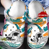Miami Dolphins Crocs Team Helmets Clog Shoes Gift