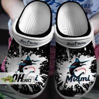 Mlb Miami Marlins Crocs Black Color Clog Shoes Gift 1