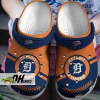 Mlb Team Detroit Tigers Crocs Orange Navy Clog Shoes Gift 1