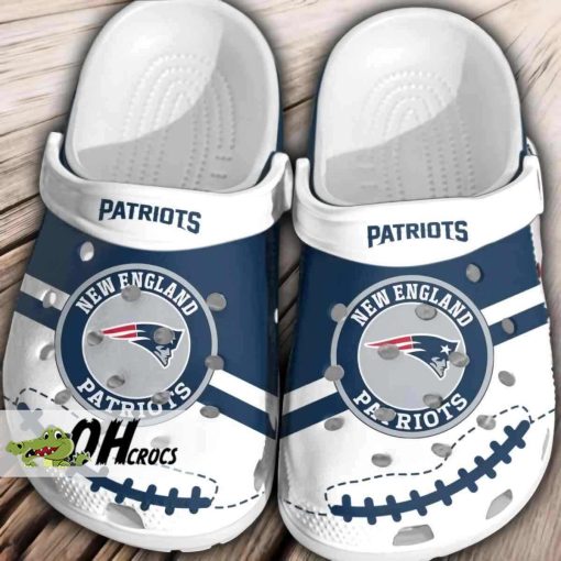 New England Patriots Crocs White Clor Gift