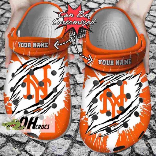 New York Mets Crocs Ripped Claw Clog Shoes Gift