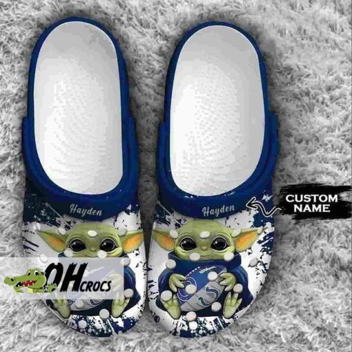 Personalized Indianapolis Colts Crocs Baby Yoda Shoes Gift
