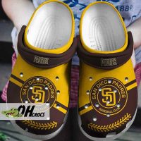 San Diego Padres Crocs Black Yellow Clog Shoes Gift 1