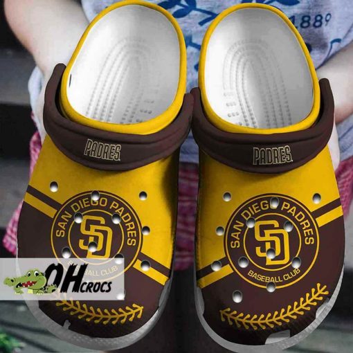 San Diego Padres Crocs Black Yellow Clog Shoes Gift
