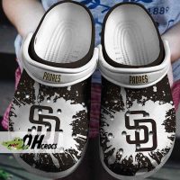 San Diego Padres Crocs White Black Clog Shoes Gift 1
