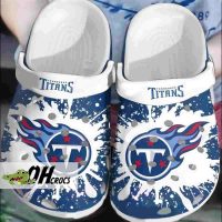Tennessee Titans Crocs Navy and Blue Clog Shoes Gift 1