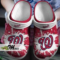 Washington Nationals Crocs Red White Clog Shoes Gift 1