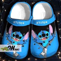 Lilo And Stich Crocs Blue Black Clog Shoes Gift