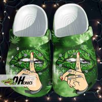 Custom Name Weed Lip Funy Crocs Clog Shoes Gift