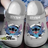 Stitch Crocs Classic Grey Clog Shoes Gift