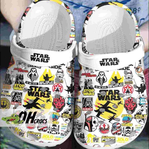 Star Wars Crocs Collage Design with Iconic Characters Clog Shoes Gift