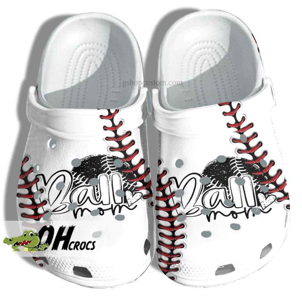 Baseball Stitch Design Crocs for Sporty Moms