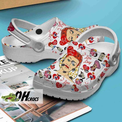 Classic I Love Lucy Comic Print Crocs Shoes