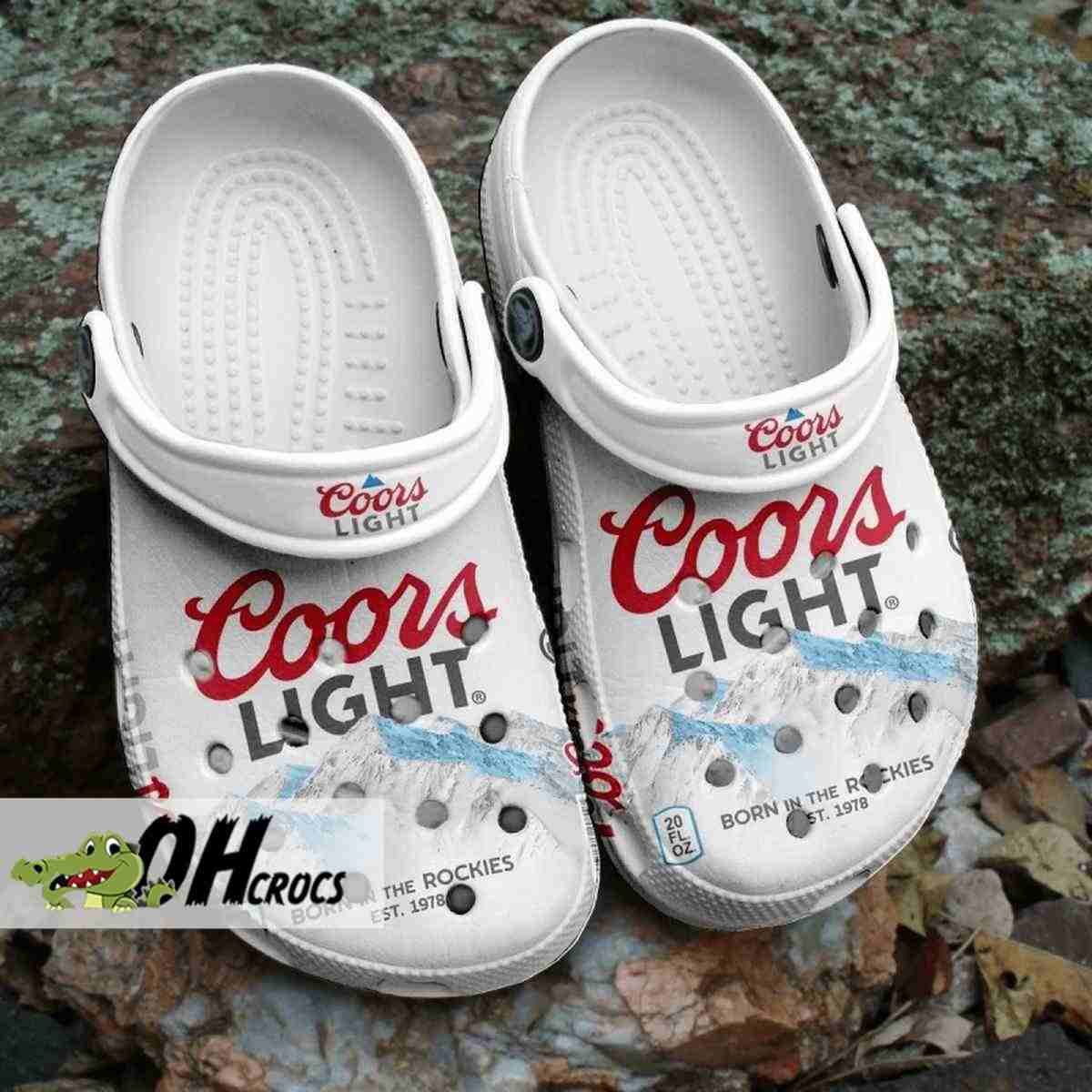 Coors Light Crocs Born In The Rockies Clog Shoes Gif