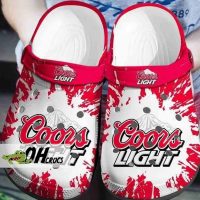 Coors Light Crocs Red Splash Design Refreshing Beer Clog Gift 1