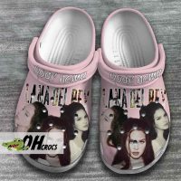 Custom Lana Del Rey Crocs Pastel Pink Portrait Clogs 1