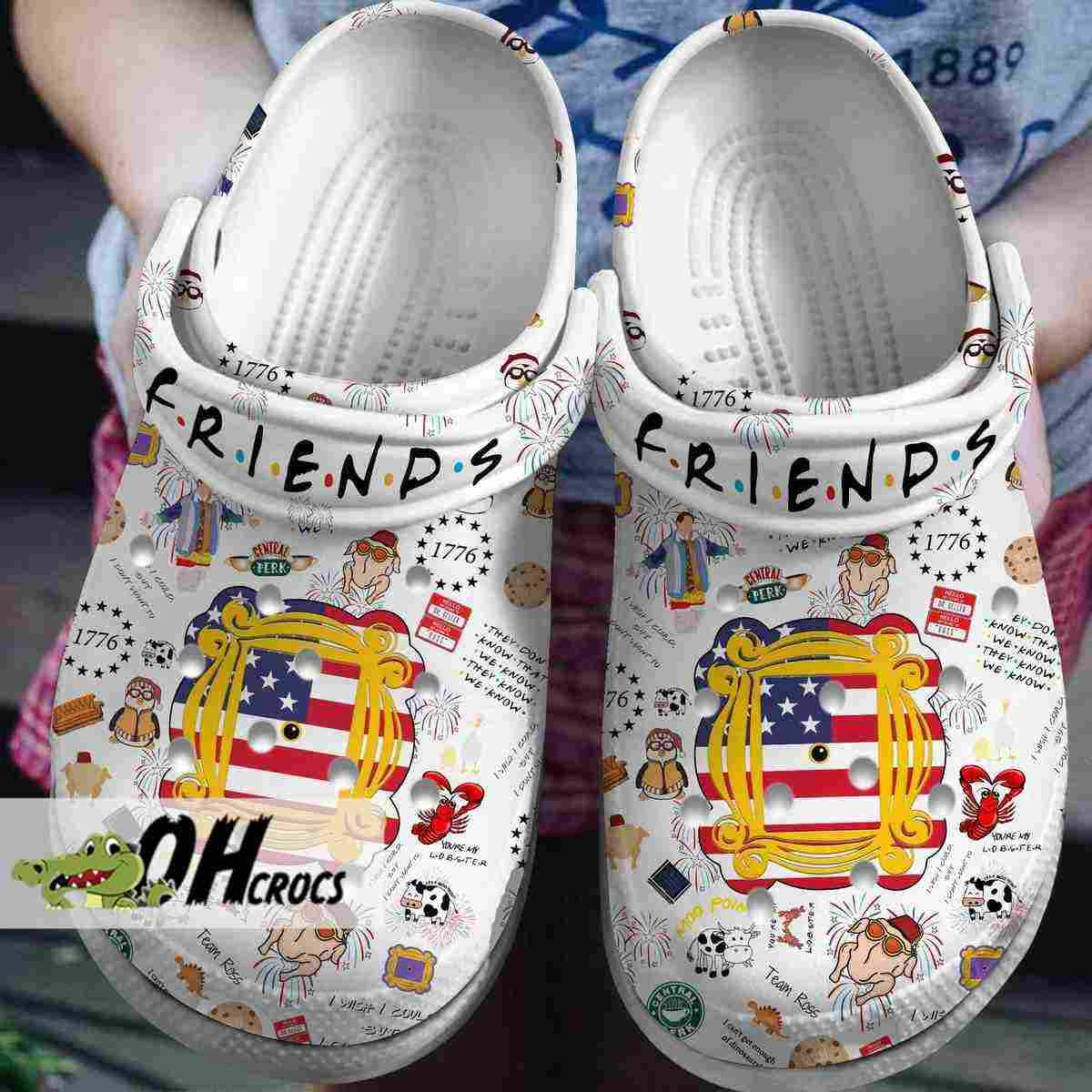 FRIENDS Independence Day Theme Crocs Shoes 3