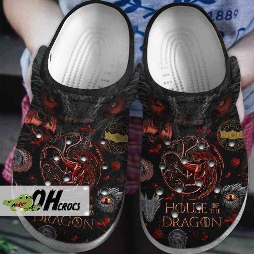 House of the Dragon Fire & Blood Crocs Clog Shoes