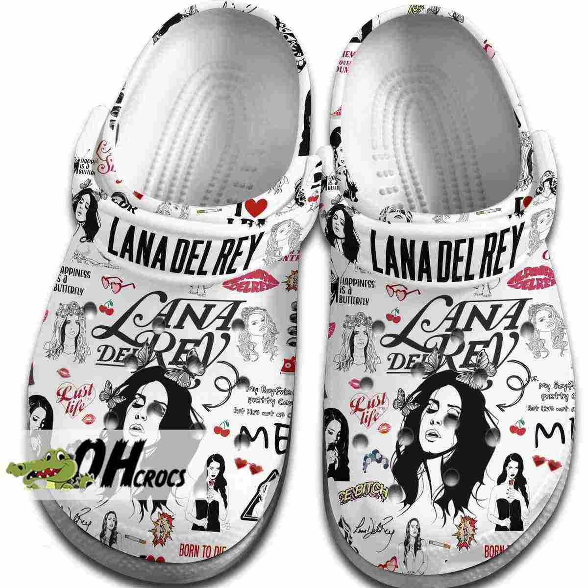 Lana Del Rey Born to Die Inspired Crocs Clogs Shoes