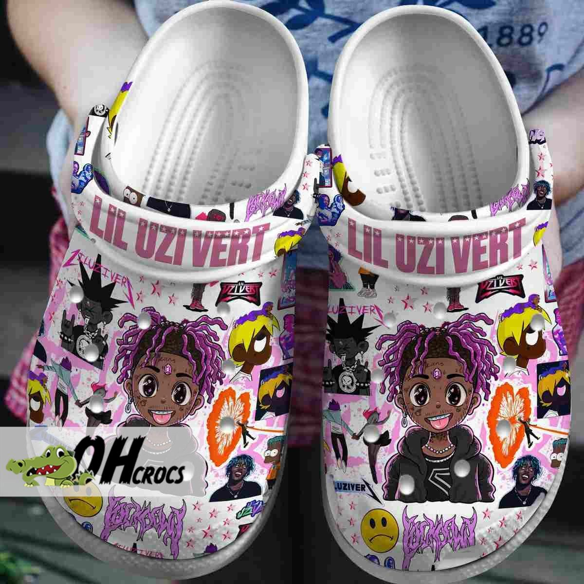 Lil Uzi Vert Animated Custom Crocs Clogs Comfortable Unisex Shoes 3