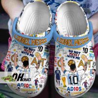Lionel Messi Themed Crocs with Career Highlights Design