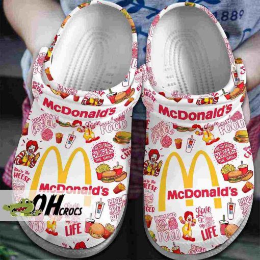McDonald’s Classic Menu Themed Crocs Clogs Shoes