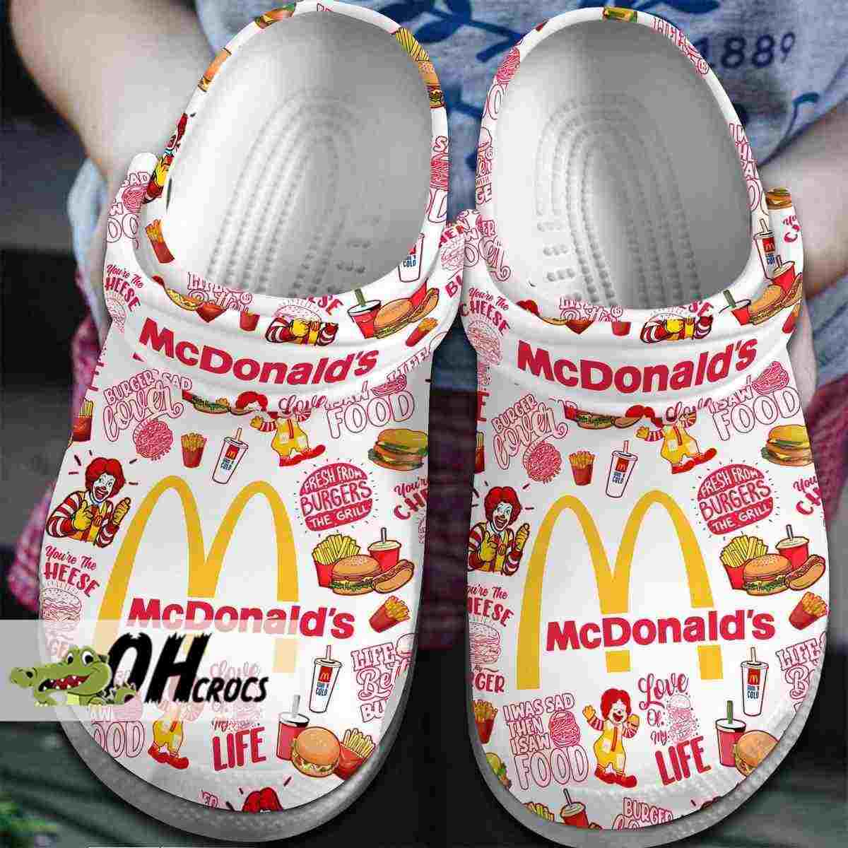 McDonald's Classic Menu Themed Crocs Clogs Shoes 2