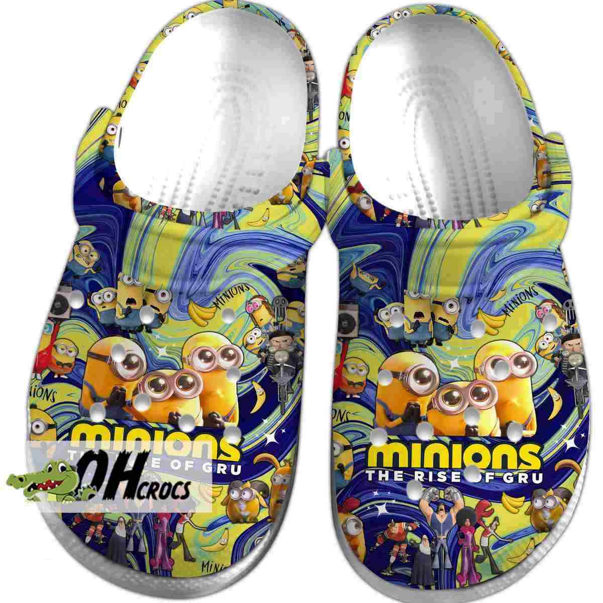 Minions The Rise of Gru Crocs Comfy Clogs for Family Fun