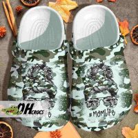 #MomLife Camo Crocs Military Style Clogs Shoes