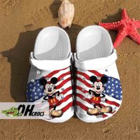 Patriotic Mickey Flag Crocs Shoes