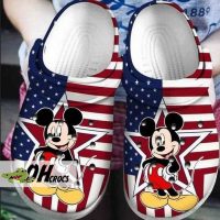 Patriotic Mickey Star Spangled Crocs Shoes 1