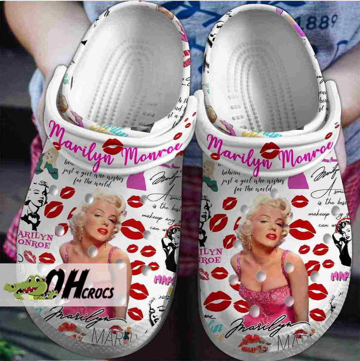 Vintage Marilyn Monroe Icon Crocs Clogs Shoes 3