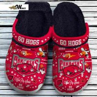 Arkansas Razorbacks Football NCAA Fur Lined Crocs Shoes Comfortable Gift