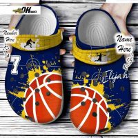 Baller’s Choice Customize Your Name and Number on Basketball Crocs Clog Shoes! Gift