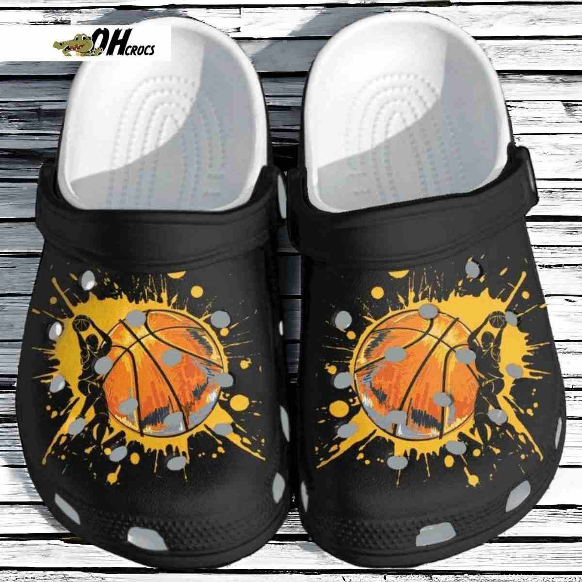 Basketball Shoes Croc For Men Women Basketball Sport Funny Shoes Fantastic Crocs Clog Shoes Gift